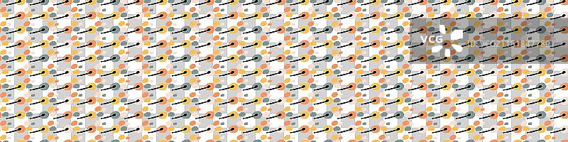 世纪中期现代花卉无缝图案图片素材