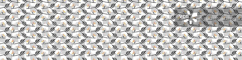 世纪中期现代花卉无缝图案图片素材