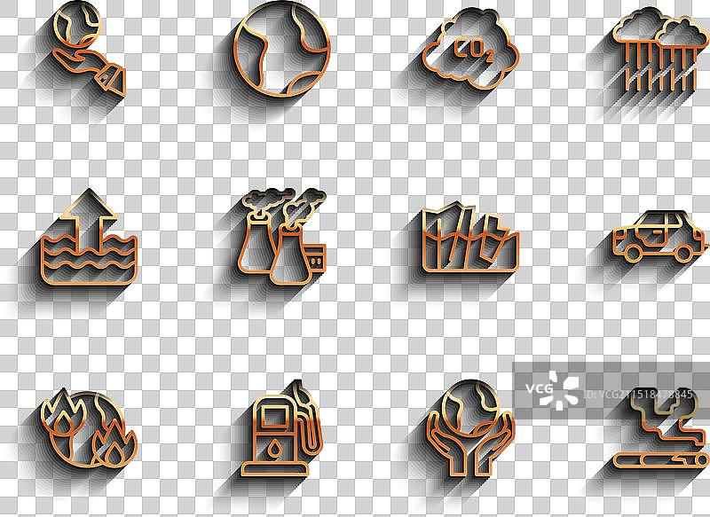 全球变暖石油或天然气火灾图片素材