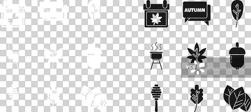 秋叶对话气泡日历图片素材