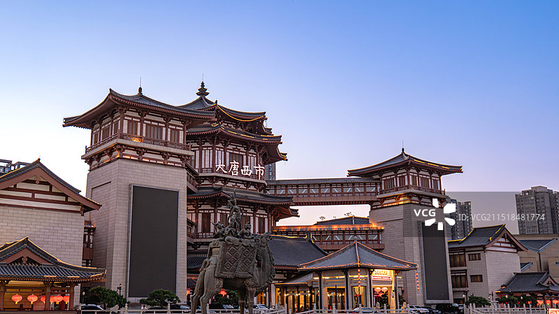 西安大唐西市文化景区图片素材
