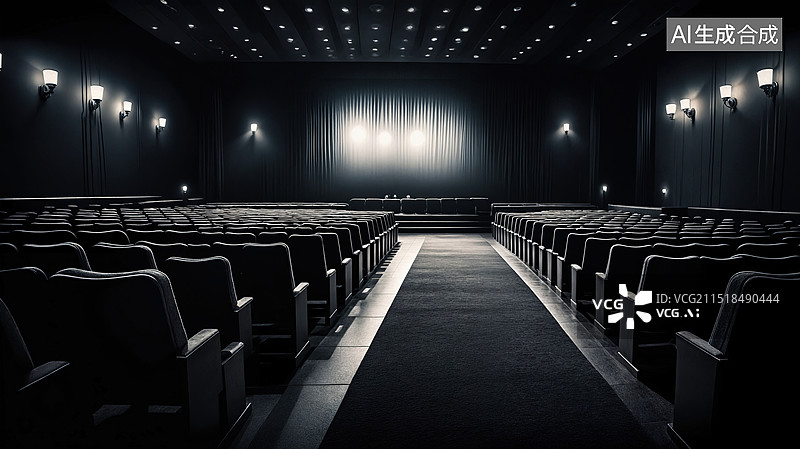 【AI数字艺术】电影院图片素材