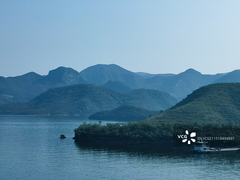 远山青黛—易水湖拍摄图片素材