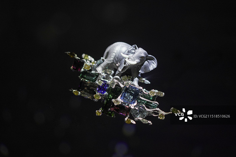 陈世英珠宝展作品胸针大象之美图片素材
