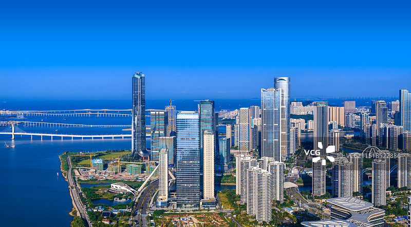 珠海横琴粤澳深度合作区金融岛图片素材