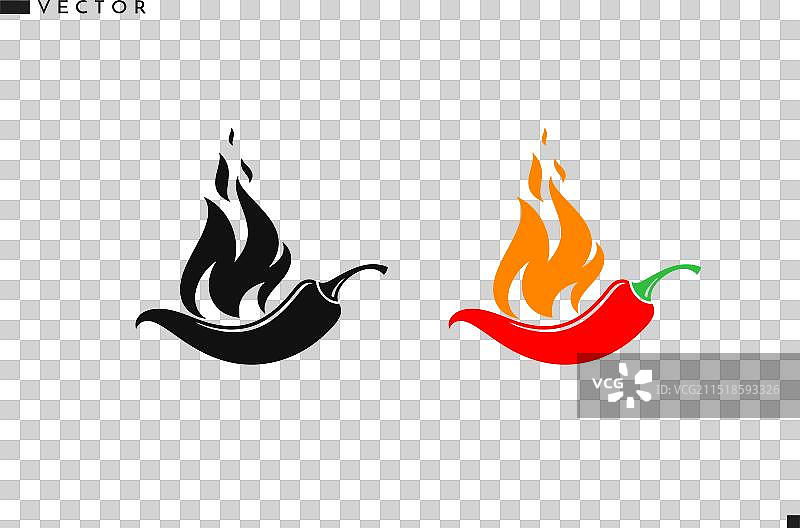 带火焰的红辣椒图片素材