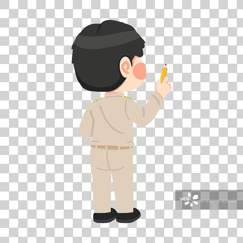 泰国男教师背影图片素材