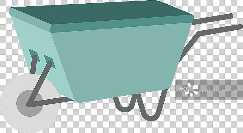 花园手推车简约图标（隔离）图片素材