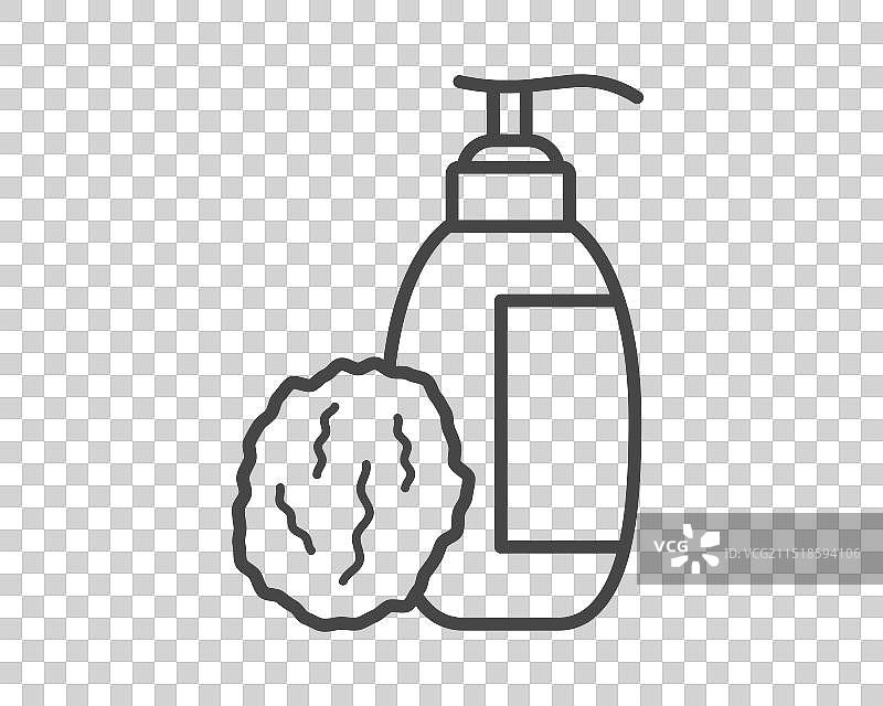 美容化妆品和护理图标瓶罐套装图片素材