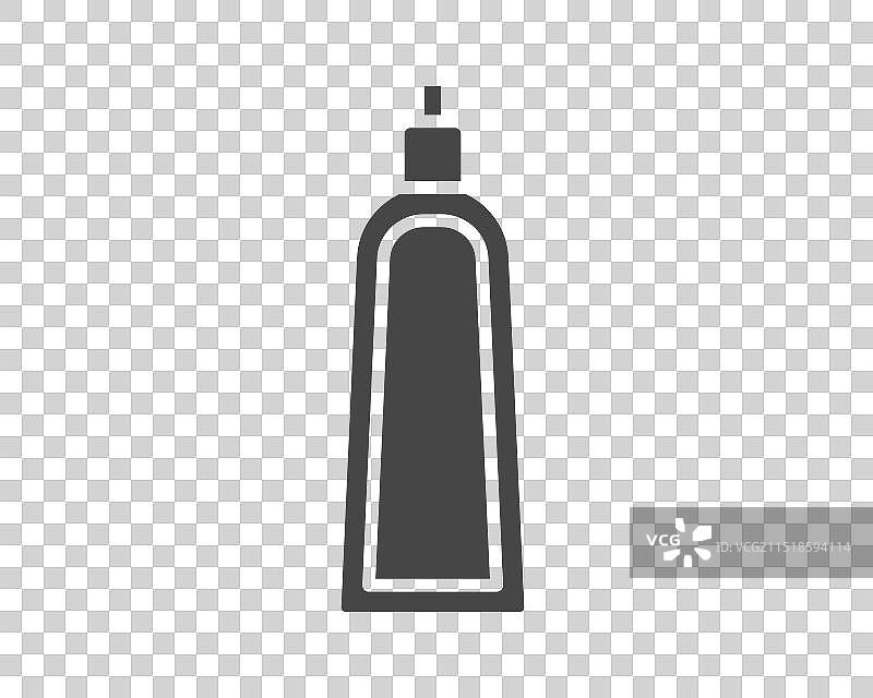 美容化妆品和护理瓶黑色图标图片素材