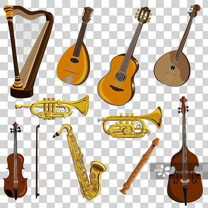 乐器绘画图片素材