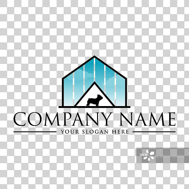 宠物护理狗屋logo设计元素图片素材