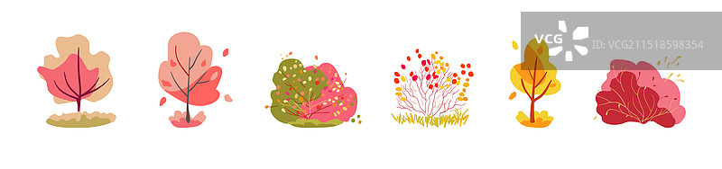 秋季装饰灌木丛素材图片素材