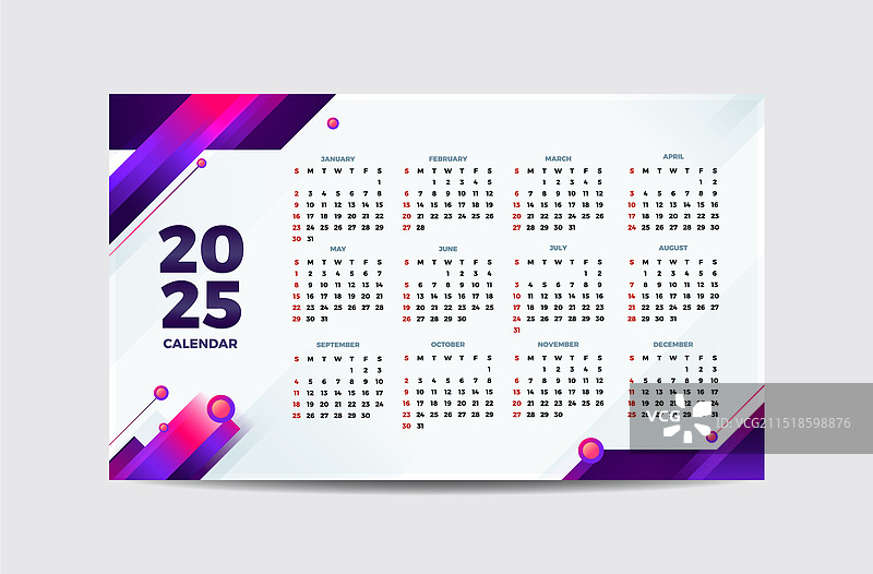 2025年现代台历图片素材