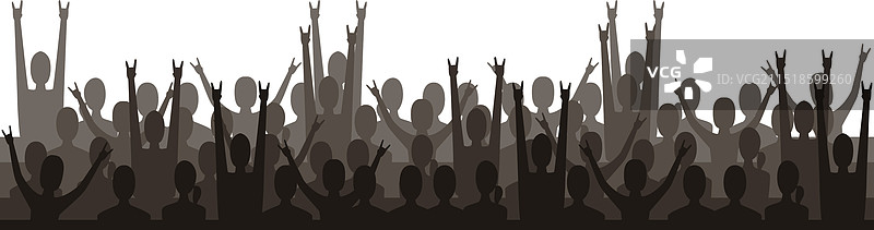 摇滚音乐会人群观众灰色图片素材