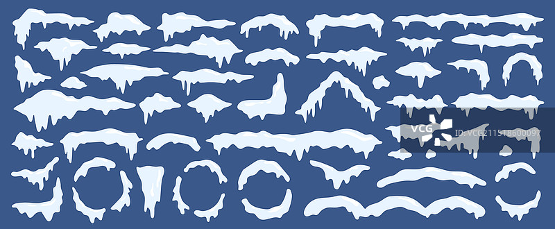 冰雪覆盖的冬季地表元素图片素材