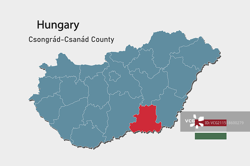 匈牙利琼格拉德-乔纳德州地图图片素材