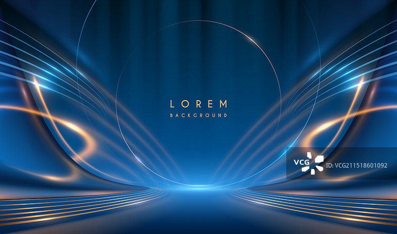 蓝金色光背景图片素材