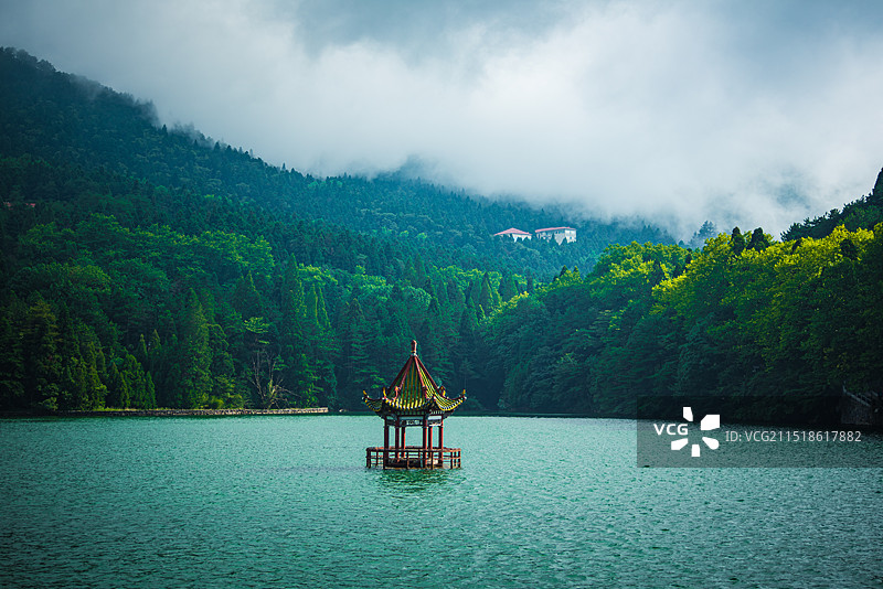 庐山景区芦林湖图片素材