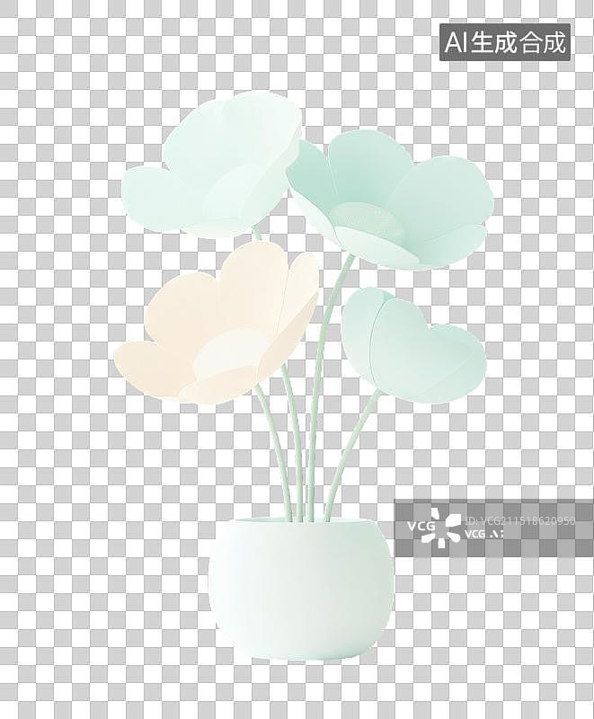【AI数字艺术】3D风格的花束图片素材