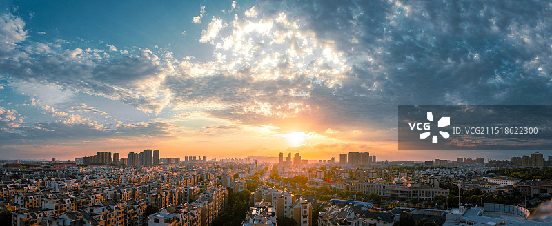 城市风光全景天际线图片素材