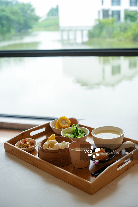 湖州 安吉 尚生阁lake酒店 早餐 中式早餐图片素材
