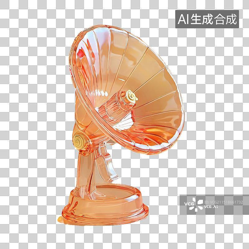 【AI数字艺术】幻彩玻璃流体质感古典音乐播放器图片素材