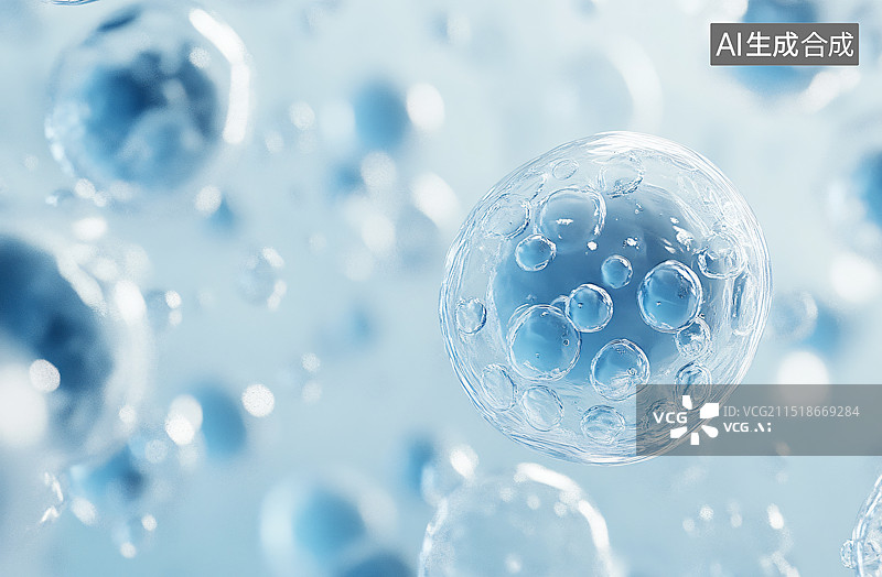 【AI数字艺术】微生物粒子分子图片素材