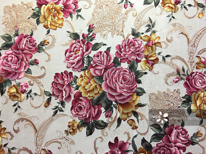 传统刺绣牡丹花开图片素材