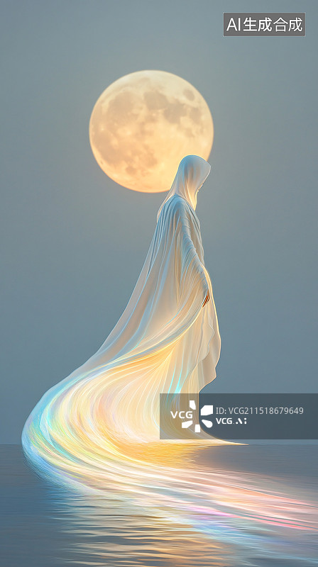 【AI数字艺术】空灵飘逸抽象女性图片素材