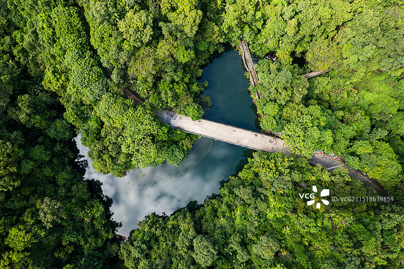 广东肇庆鼎湖山、蝴蝶谷、宝鼎园航拍图片素材