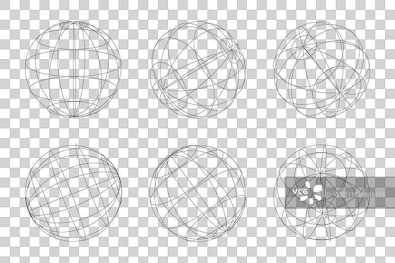 地球网格3D线框图片素材