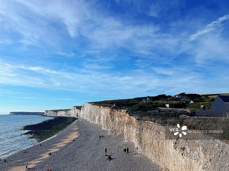 英国陆地尽头白崖日景图片素材