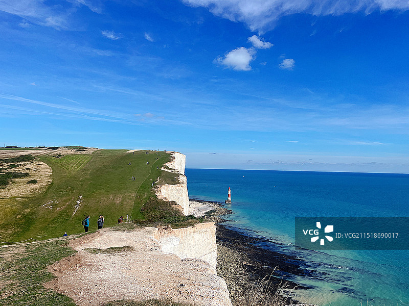 英国陆地尽头白崖日景图片素材