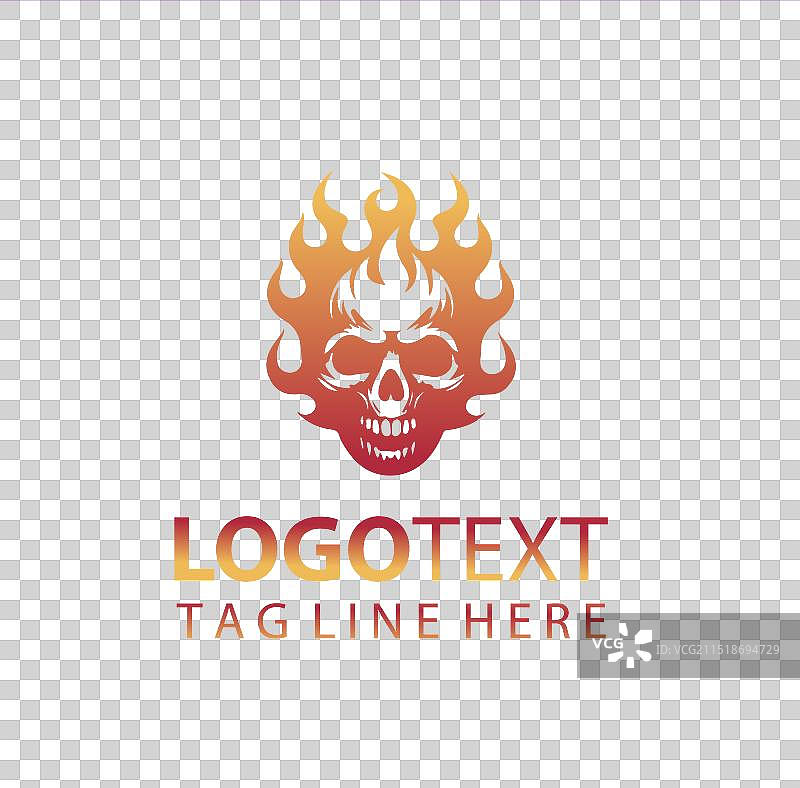 火焰骷髅标志图片素材