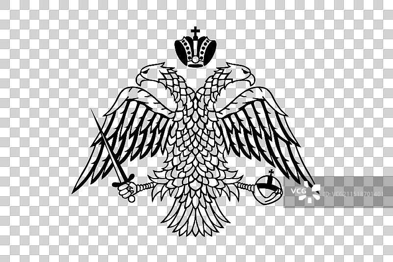 拜占庭风格的国徽旗帜图片素材