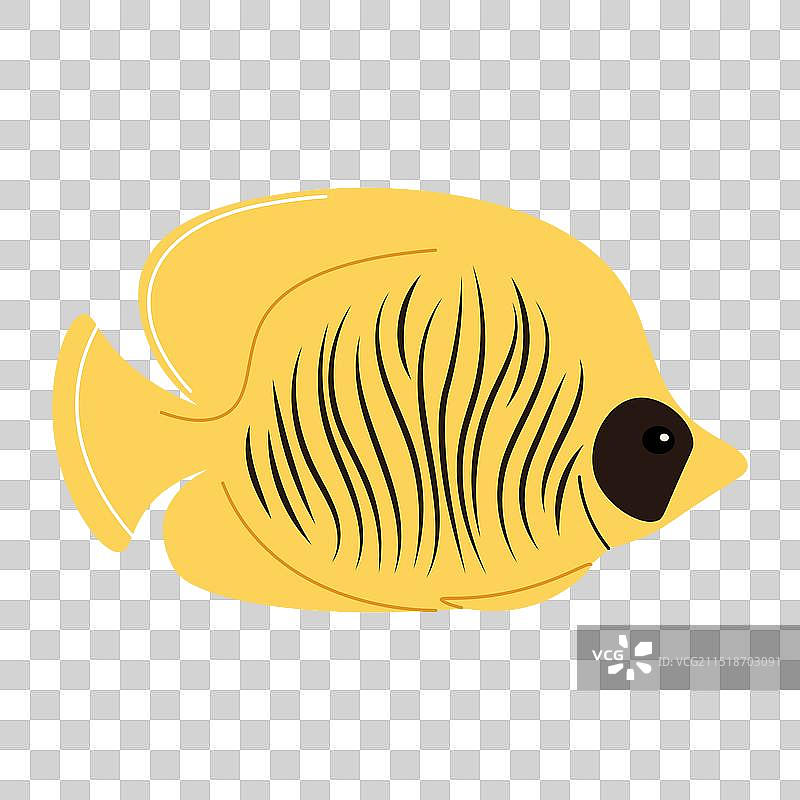 手绘卡通蝴蝶鱼图片素材