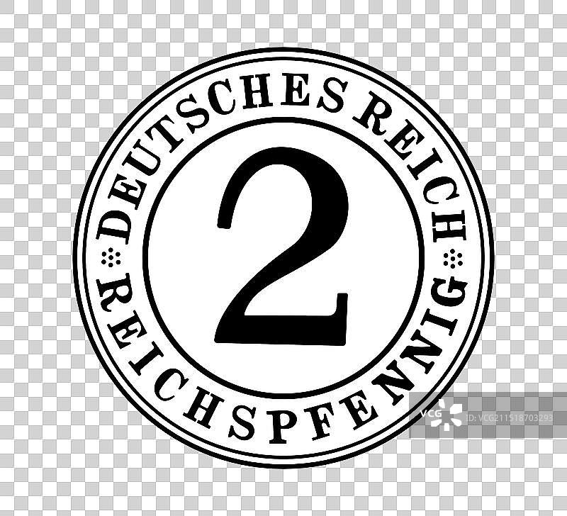 德国二芬尼硬币图片素材