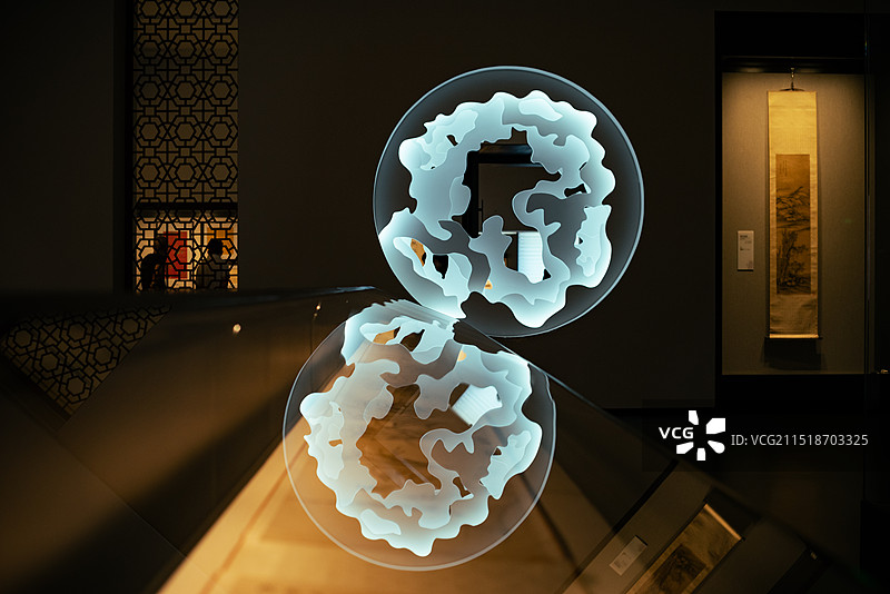 四川大学博物馆-设计-装置艺术-隔断墙图片素材