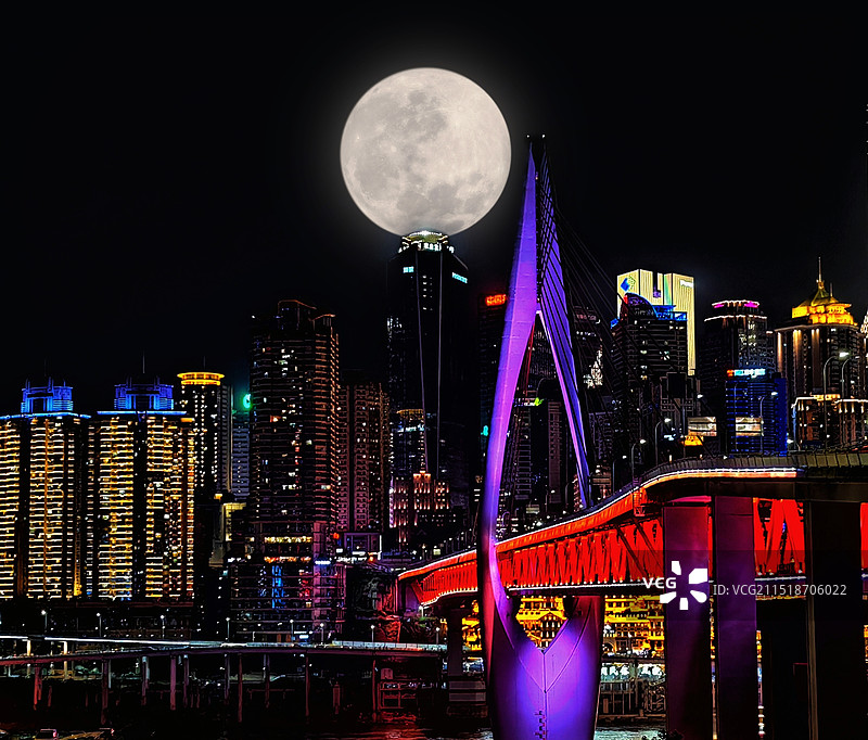 中秋明月夜图片素材