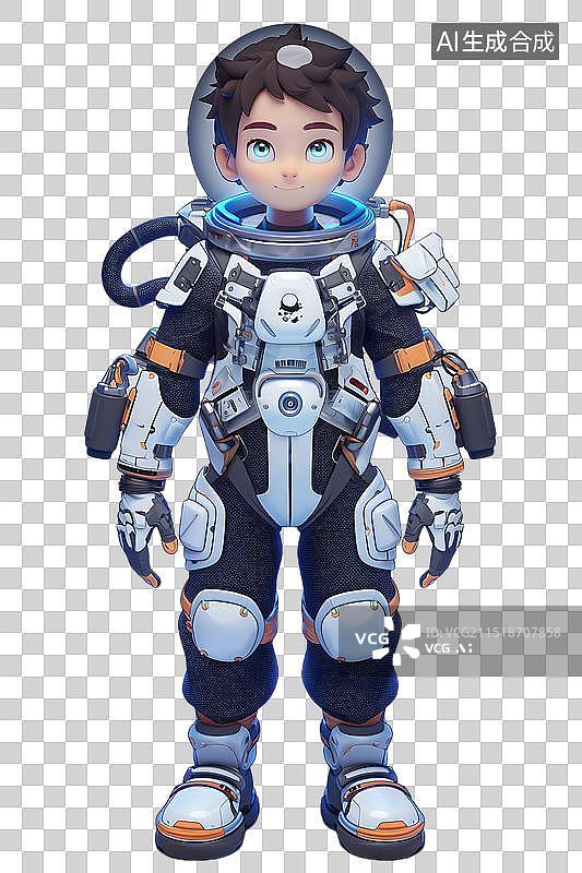 【AI数字艺术】世界航天日宇航员三维渲染插画，未来科技太空科学3D海报图片素材