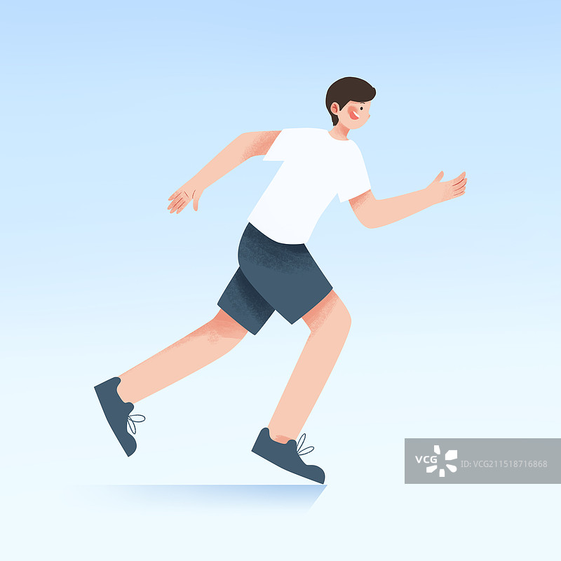 奔跑的男孩图片素材