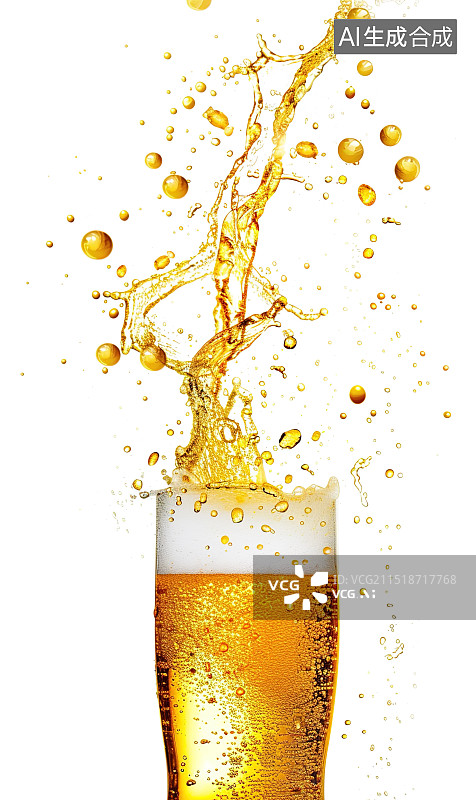 【AI数字艺术】一杯沁人心脾的啤酒图片素材