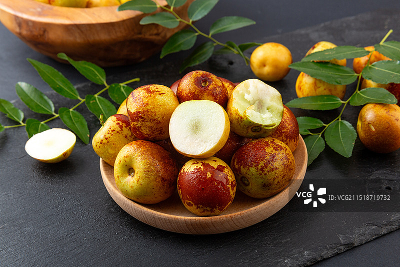 河南新郑新鲜脆甜大枣图片素材