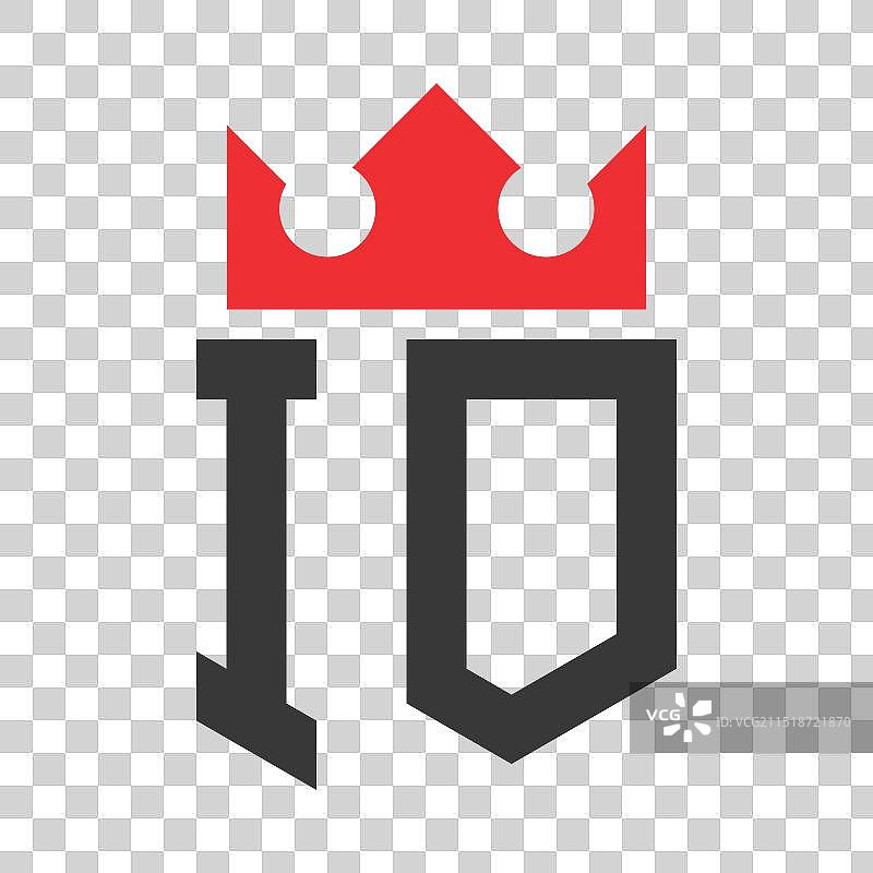 字母IO皇冠标志图片素材
