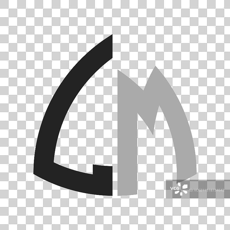 现代创意LM字母标志设计图片素材