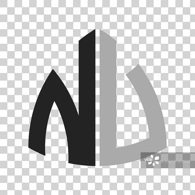 现代创意NU字母Logo设计图片素材