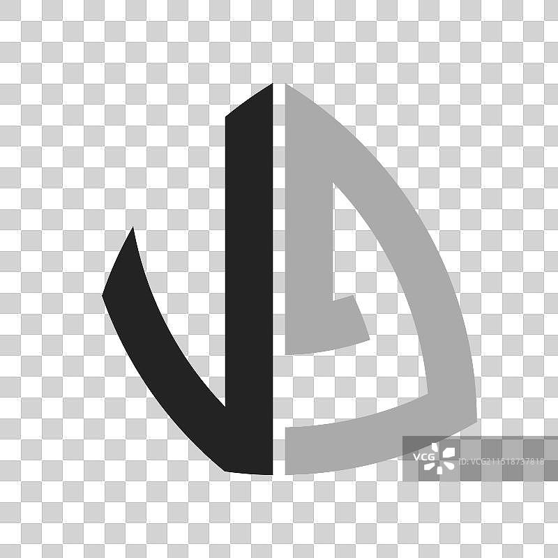 现代创意VJ字母标志设计图片素材