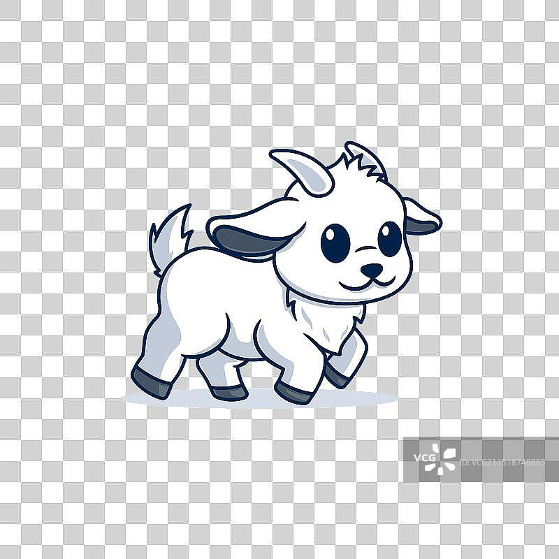 可爱卡通小山羊图片素材