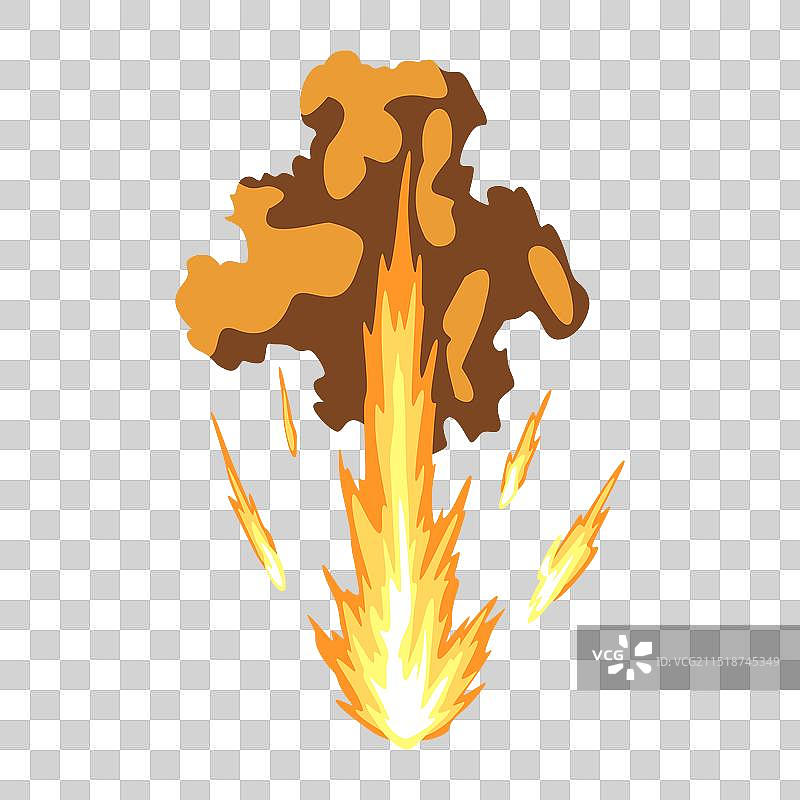 枪闪光或射击动画火焰爆炸图片素材